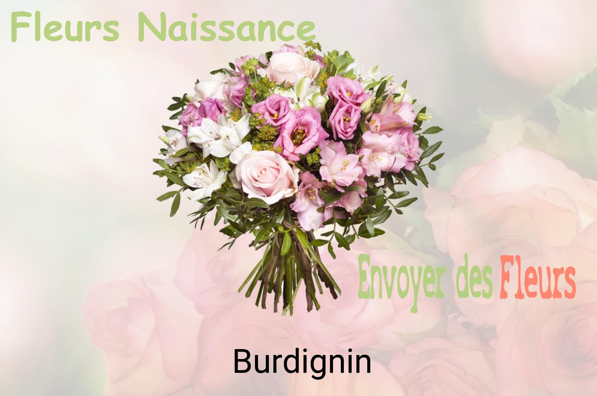 Bouquet de fleurs de naissance livré à Burdignin